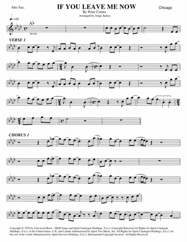 If You Leave Me Now (arr. Jorge Juárez)
