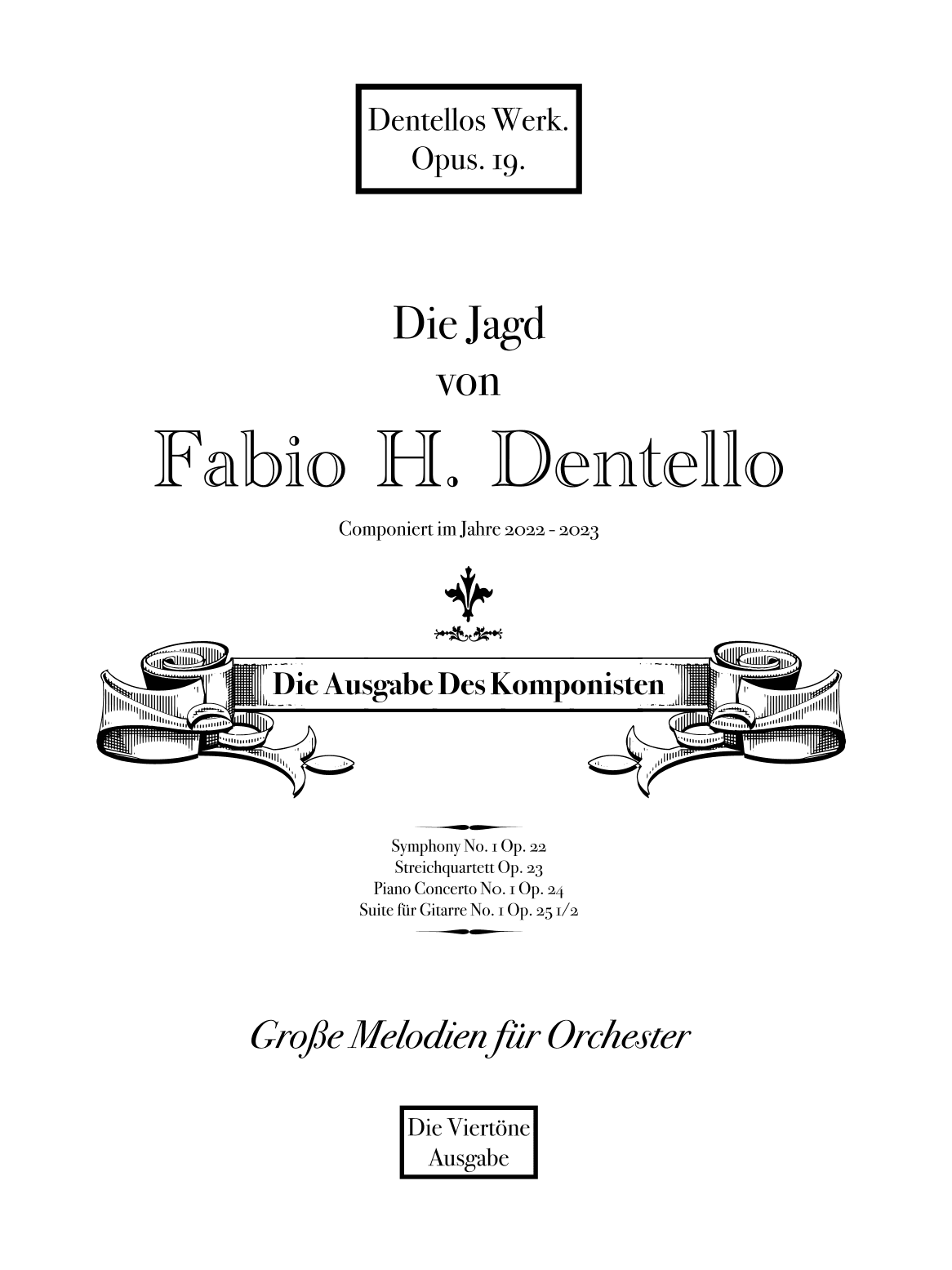 Die Jagd Ouvertüre Op. 19