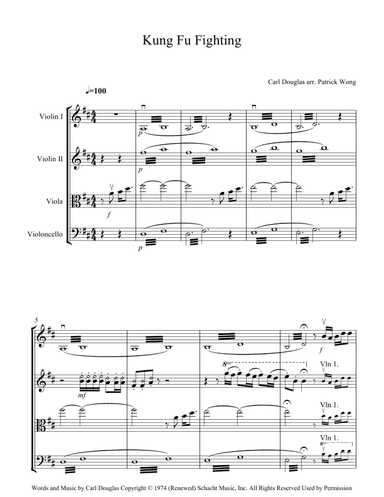 Kung Fu Fighting (arr. Patrick Wong)