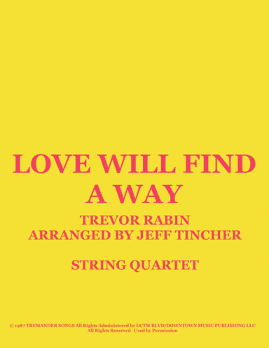 Love Will Find A Way (arr. Jeff Tincher)
