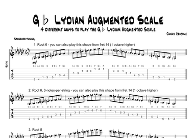 Gb Lydian Augmented Scale (4 Ways to Play)