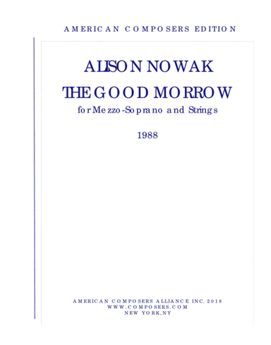 [NowakA] The Good Morrow