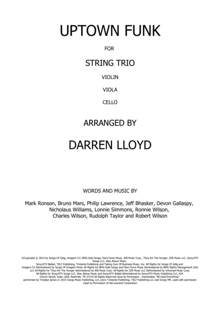 Uptown Funk (arr. Darren Lloyd)