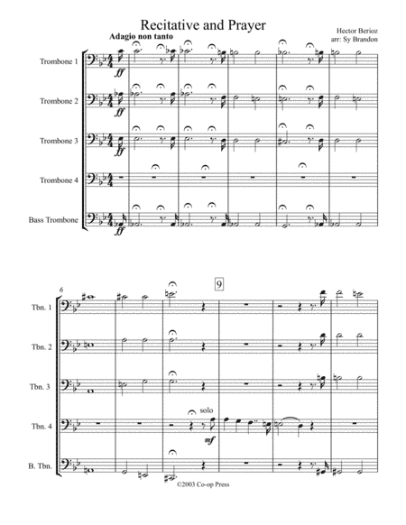 Recitative and Prayer (arr. Sy Brandon)