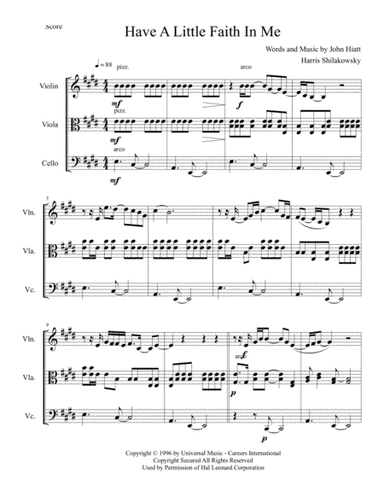 Have A Little Faith In Me (arr. Harris Shilakowsky)