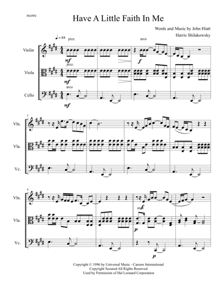 Have A Little Faith In Me (arr. Harris Shilakowsky)