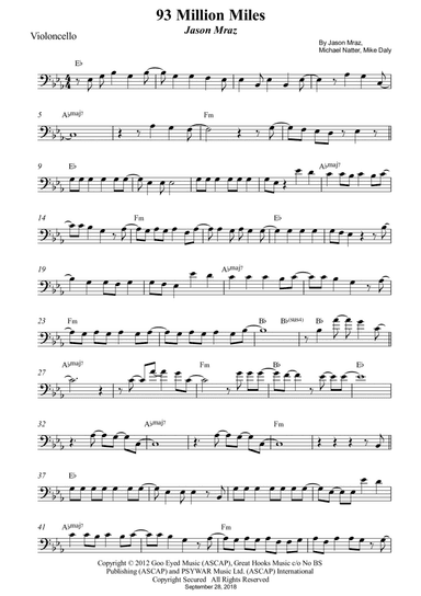 93 Million Miles (arr. Wesley S. SIlva)