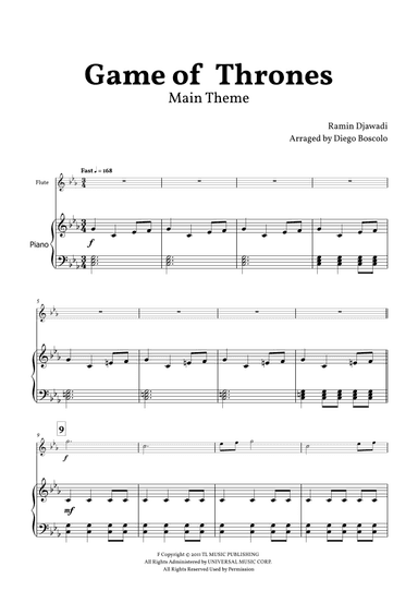 Game Of Thrones (arr. Diego Boscolo)