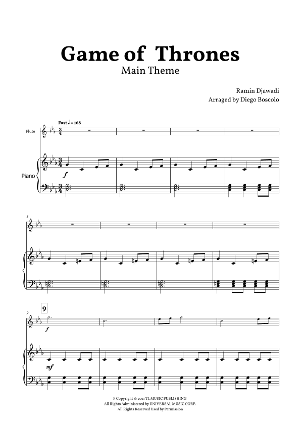 Game Of Thrones (arr. Diego Boscolo)