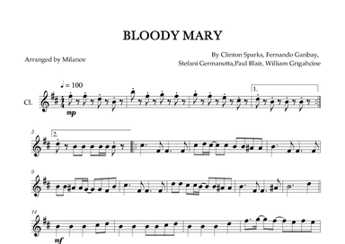 Bloody Mary (arr. Milanov)