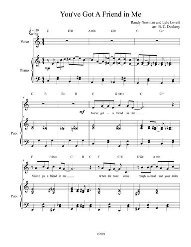 You've Got A Friend In Me (arr. B. C. Dockery)