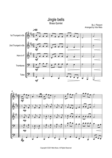 Jingle Bells - Brass quintet (arr. Vitor Melo)