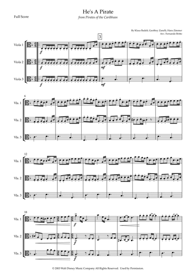 He's A Pirate (arr. Fernando Britto)