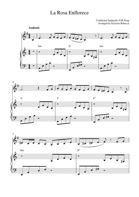 La Rosa Enflorece (arr. Kaiserin Rebecca)