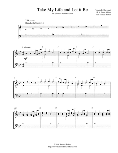 Take My Life and Let it Be - for 2-octave handbell choir (arr. Samuel Stokes)