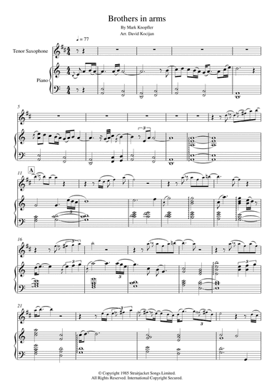 Brothers In Arms (arr. David Kocijan)