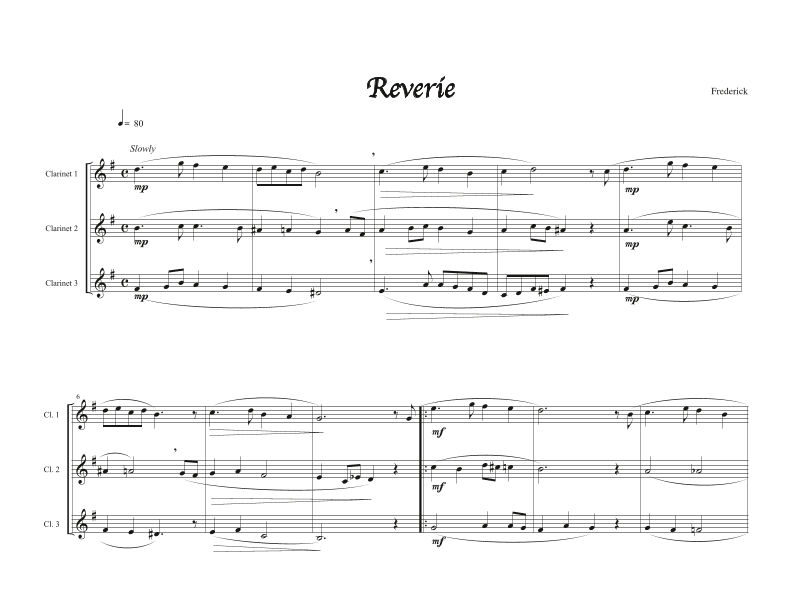 Reverie (Clarinet Trio)