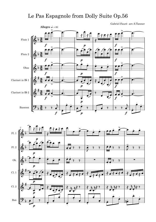 Le Pas Espagnole from Dolly Suite Op.56 (arr. Stephen Tanner)