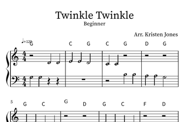 Twinkle Twinkle Little Star - Big Note (arr. Kristen Jones)