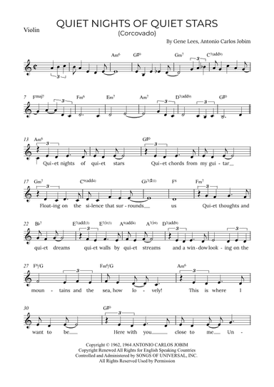 Quiet Nights Of Quiet Stars (corcovado) (arr. Alex Nunes Rodrigues)