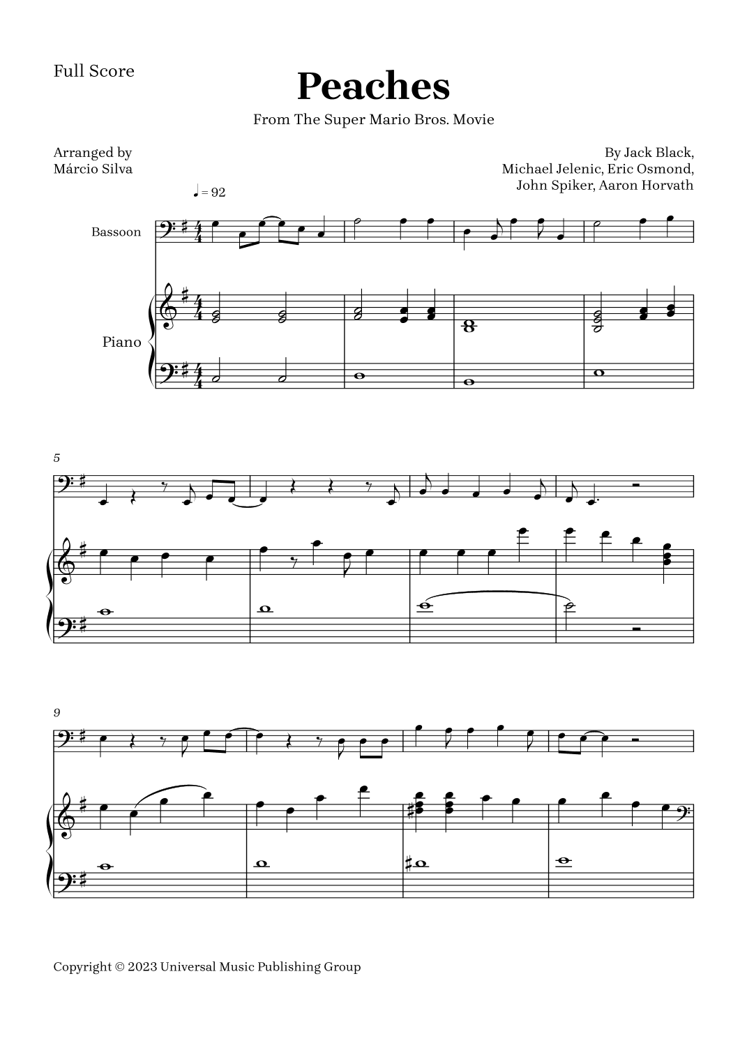 Peaches (arr. Márcio Silva)