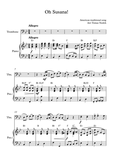 Oh Susana (arr. Tomaz Nedoh)