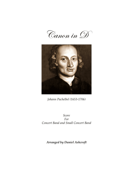 Pachelbel's Canon in D - Score Only (arr. Daniel Ashcroft)