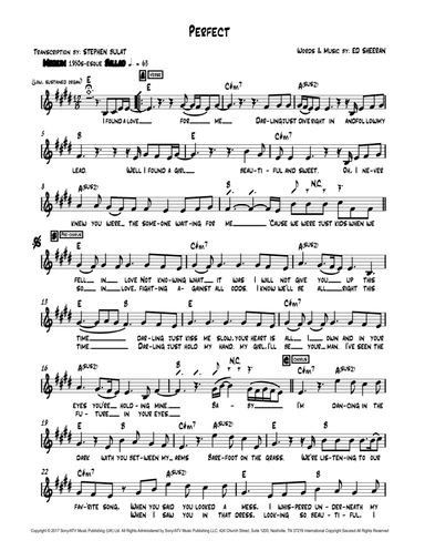 Perfect (arr. Stephen Bulat)
