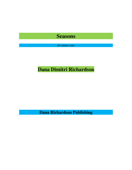 Seasons for piano solo