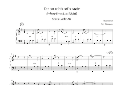 Far an robh mi'n raoir (Where I Was Last Night) (arr. Julia Gordon)
