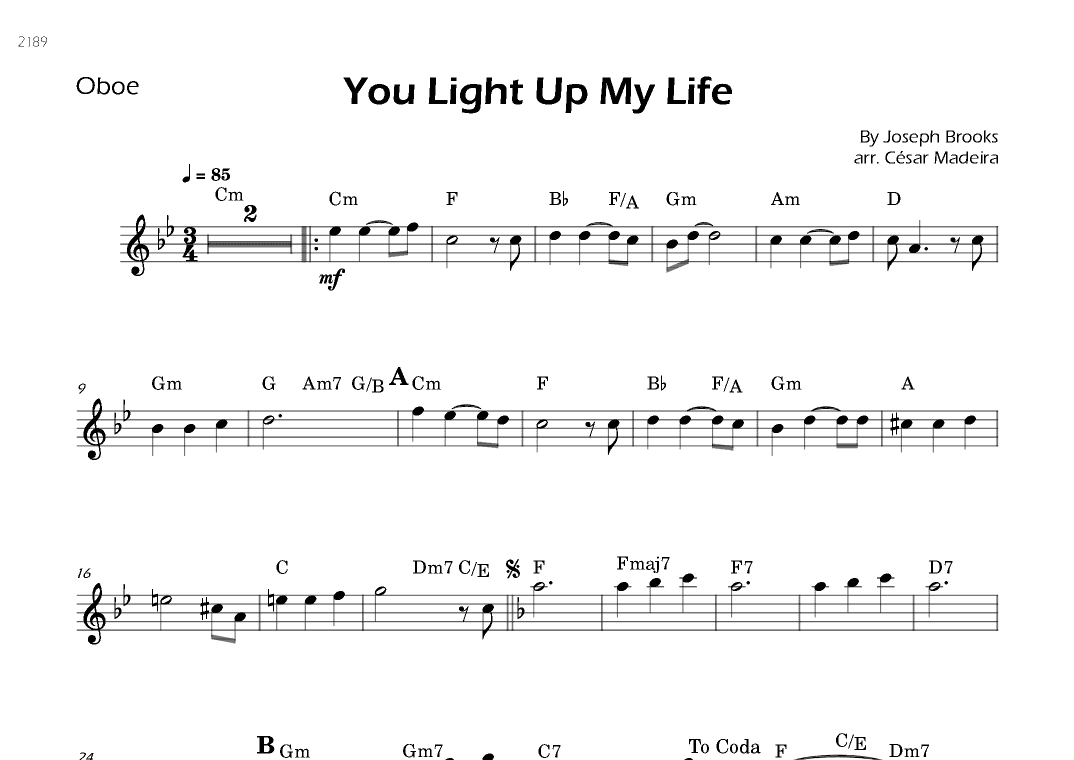You Light Up My Life (arr. César Madeira)