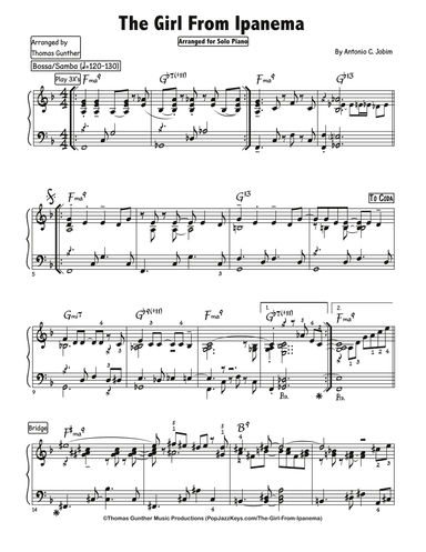 The Girl From Ipanema (garôta De Ipanema) (arr. Thomas Gunther)