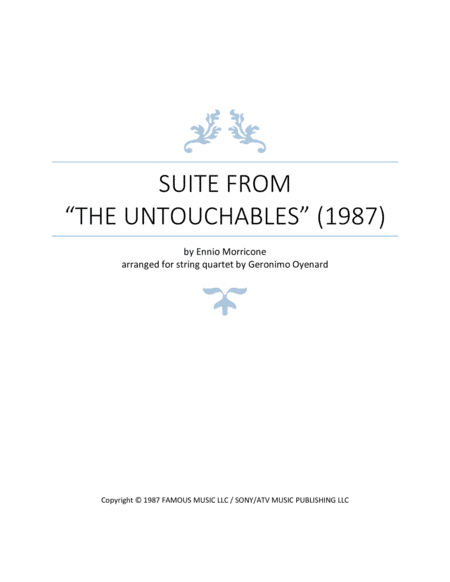 The Untouchables - Main Title (arr. Geronimo Oyenard)