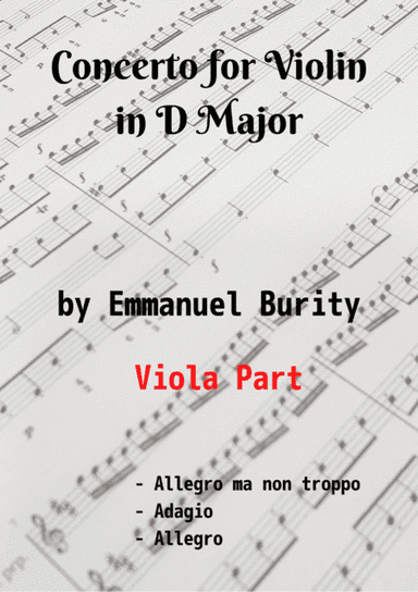 Concerto for Violin in D Major by Emmanuel Burity (1969- )