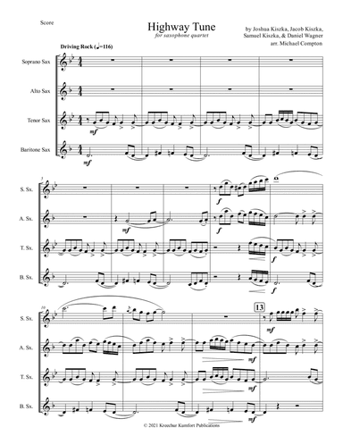 Highway Tune (arr. Michael Compton)