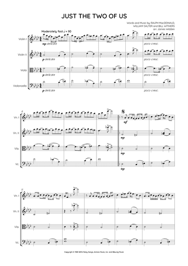 Just The Two Of Us (arr. James Widden)