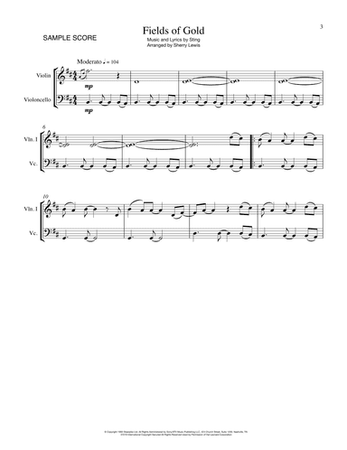Fields Of Gold (arr. Sherry Lewis)
