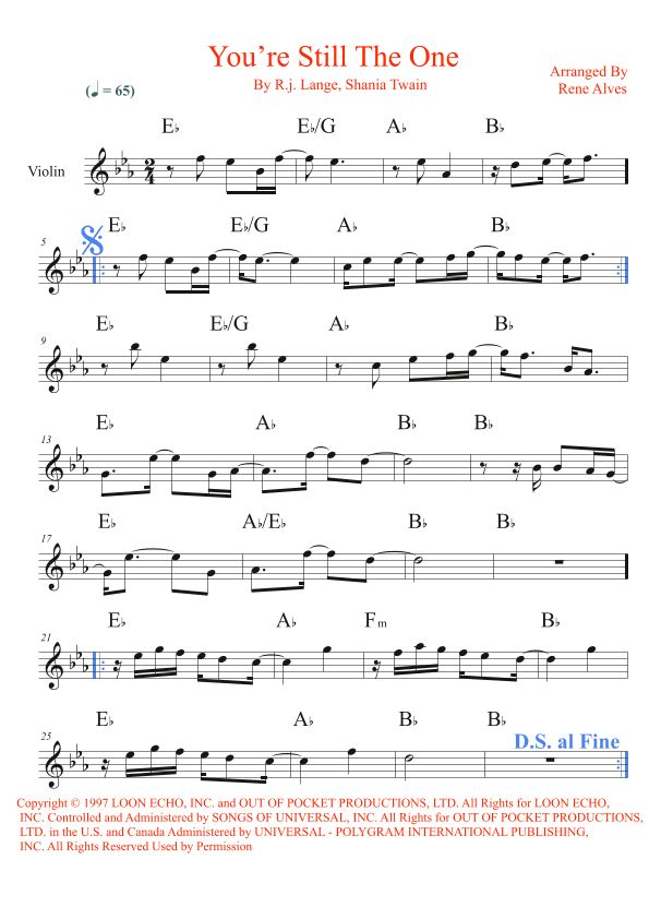 You're Still The One (arr. Rene Alves)