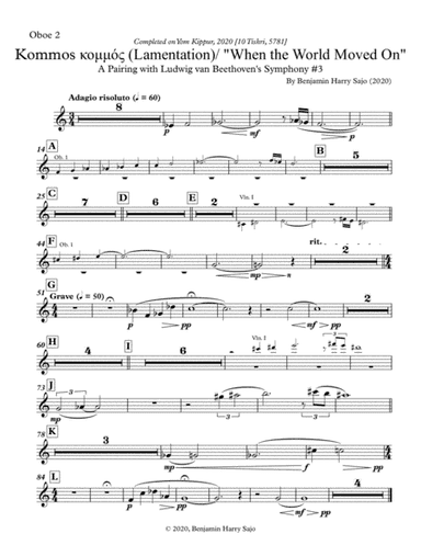 Kommos (Lamentation) / "When the World Moved On" - Oboe 2