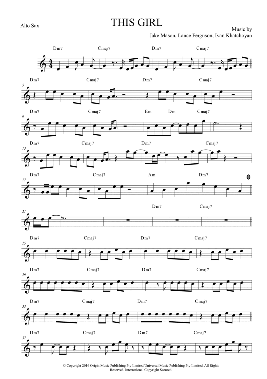 This Girl (arr. Anderson Quevedo)