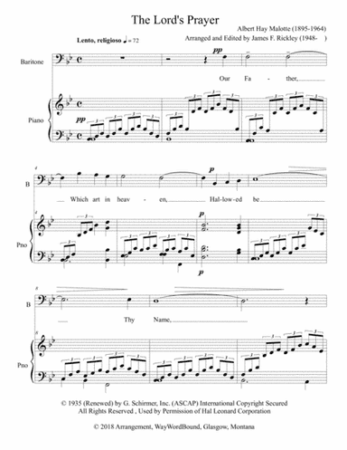 The Lord's Prayer (arr. James F. Rickley)
