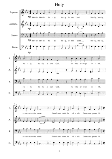 Holy is the Lord (arr. Riccardo Lentini)