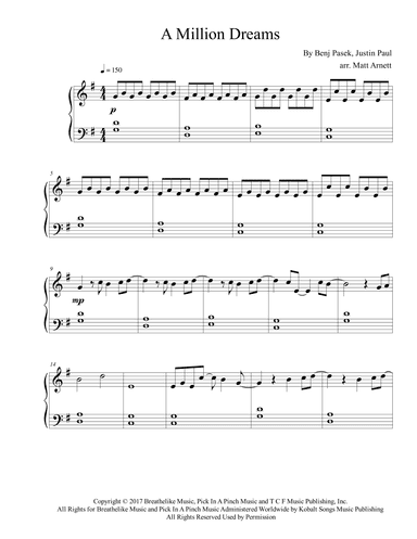 A Million Dreams (arr. Matt Arnett)