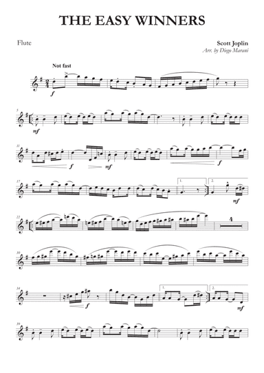 The Easy Winners for Flute and Piano (arr. Diego Marani)
