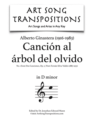 Ginastera (arr. ArtSongTranspositions.com)