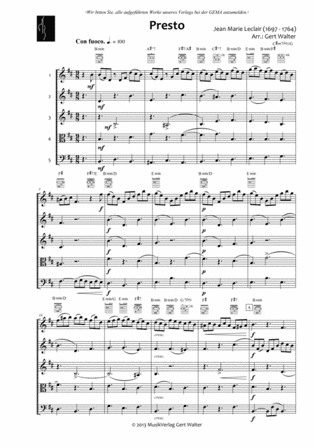 Presto (arr. Gert Th. Walter)