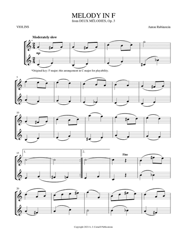 Melody in F (arr. Mark Phillips)