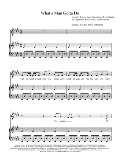 What A Man Gotta Do (arr. C&D Music Publishing)