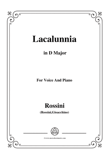 Rossini-La calunnia in D Major,for Voice and Piano (arr. MSM)