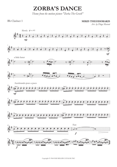 Zorbas Dance (arr. Diego Marani)